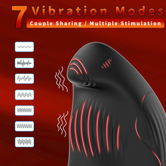 Vibrating Cock Ring with Clitoral Stimulator, Penis Ring Couple Sex Toys Vibrator, Eagle Shaped Clitoris Vibrator with 7 Vibrations Remote Control Rechargeable Harder Adult Sex Toy for Men & Couples
