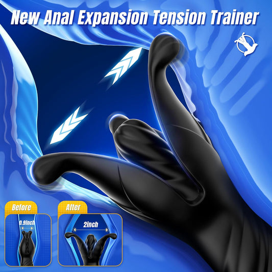 Prostate Massager Anal Toys, BEISAR Male Sex Toys for Men Sex Toy Anal Plug Adult Toys Anal with 9 Tension Shock Flapping Thrusting Vibrating Butt Plug Male Vibrator Dildo for Men Remote Control