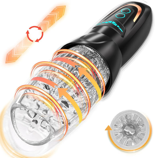 Automatic Male Masturbator Sex Toy with 10 Vibration, 8 Thrusting & Rotating Patterns, Male Sex Toys for Men, Penis Pump Male Stroker Adult Toy Penis Vibrator, Adult Toys for Men