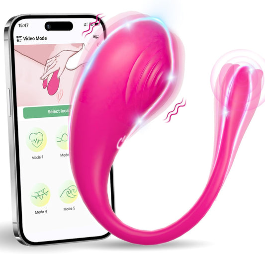 Female Sex Toys Wearable Vibrator - Adult Toys Long Distance Bluetooth App Remote Control G Spot Vibrator More Than 9 Vibrations, Mini Panty Vibrators Anal Plug Female Adult Sex Toys for Women Couples
